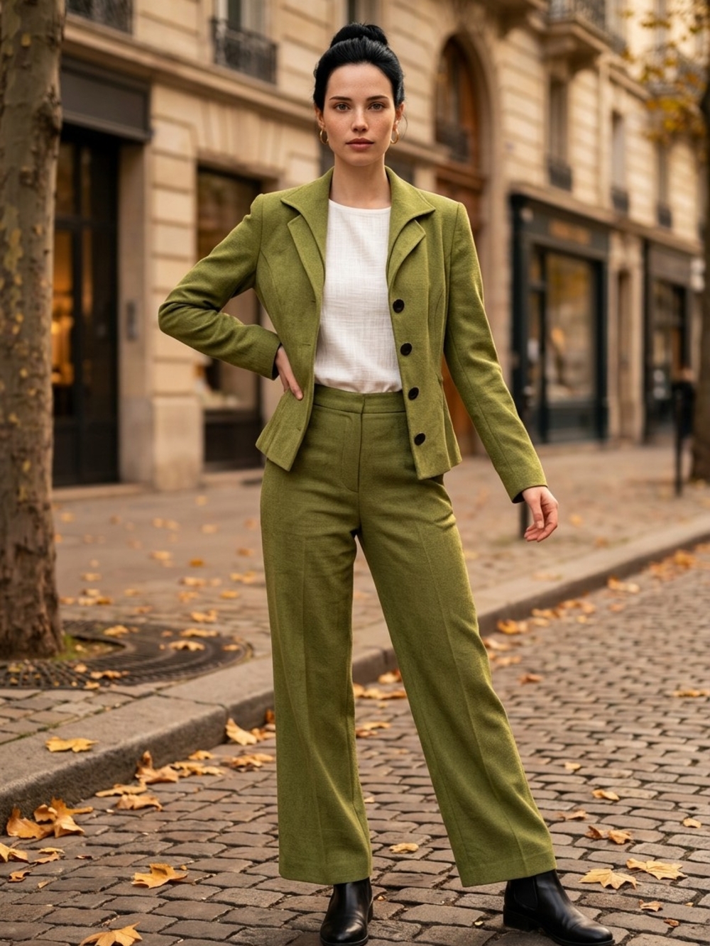 R&K Suede Like Jacket - Classic Button Front